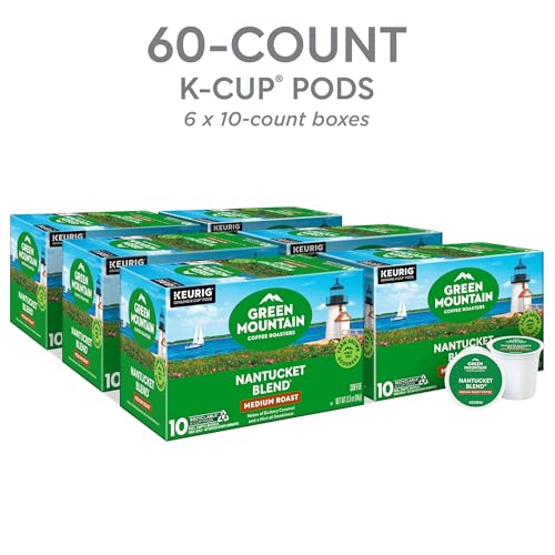 Nantucket Blend Coffee Pods - 60 Count Medium Roast Arabica, Recyclable K-Cups