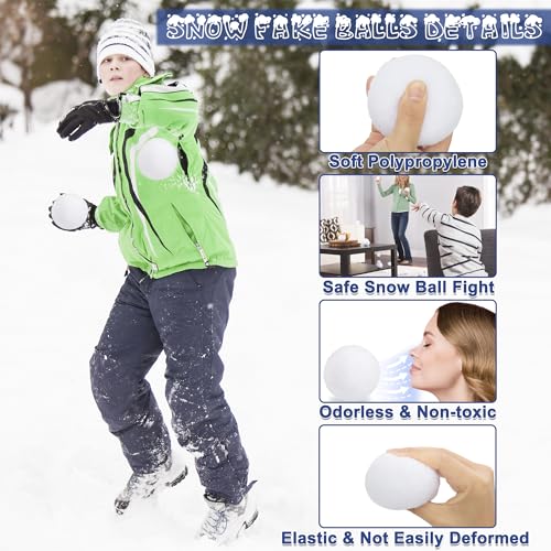 36 PCS Plush Snow Balls for Kids Indoor Snow Fight Set - Homiar 36 PCS
