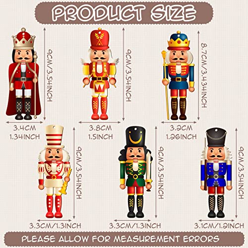 Classic 36 Pieces Christmas Nutcracker Decorations Set, Wooden Holiday Ornaments