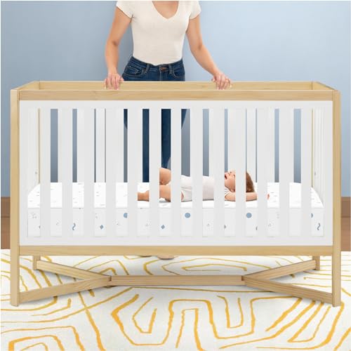 Delta Children Simmons Kids Quiet Nights Dual Side Waterproof Hypoallergenic Crib Mattress - White