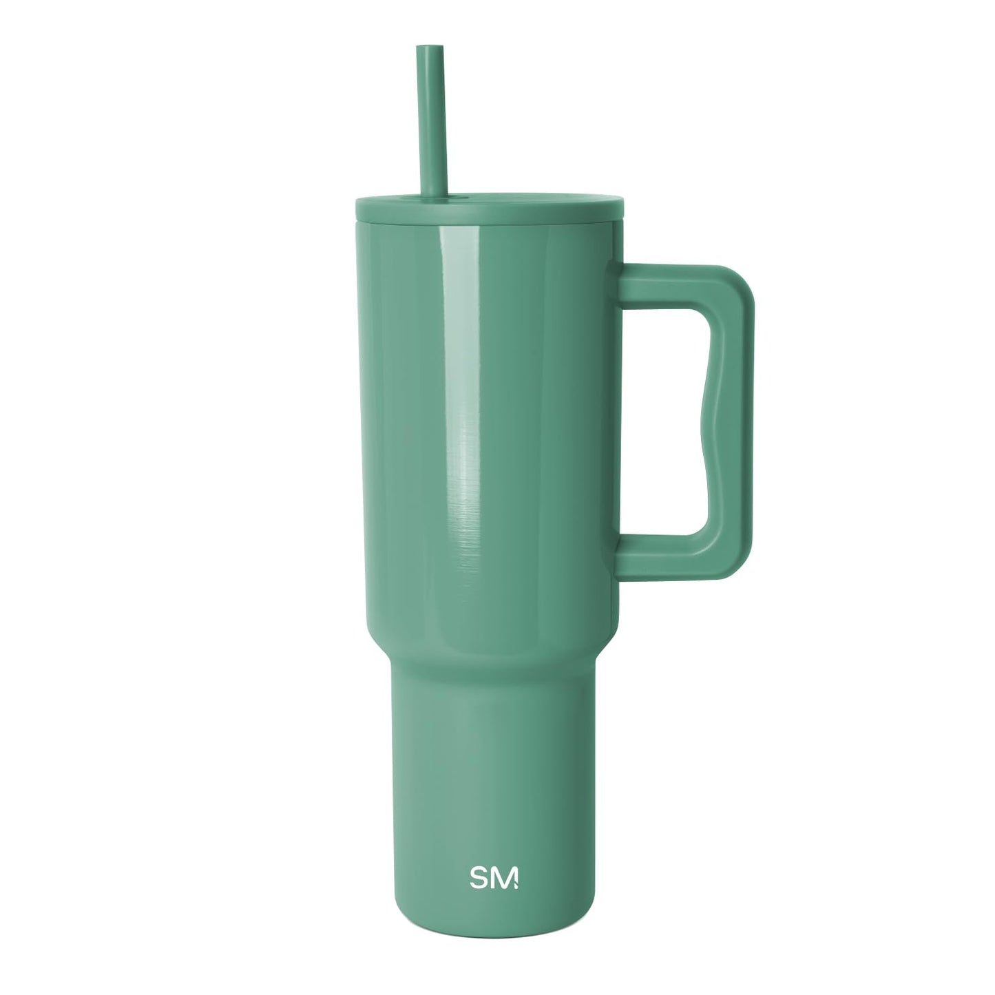 Simple Modern 40 oz Trek Tumbler with Handle and Straw Lid | Cup Holder Friendly Insulated Stainless Steel Travel Mug | Spruce