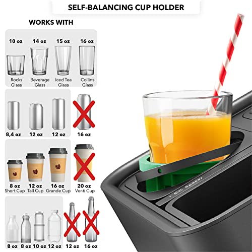 CouchConsole Sofa Tray with Cup Holder & Phone Stand - Black & Green