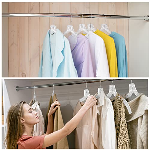 Clear Plastic Clothes Hangers Bulk 40 Pcs Slim Non-Slip Garment Organizers