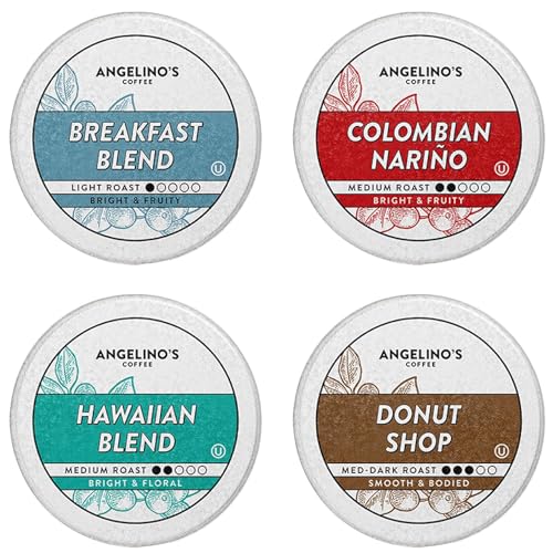 Angelino's Coffee Medium Roast Variety Pack - 96 Single-Serve Coffee Pods for Keurig