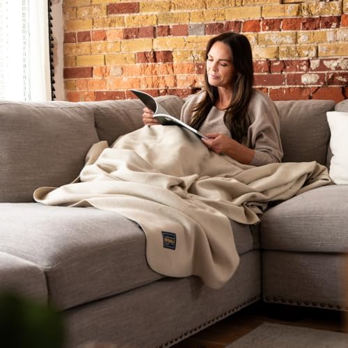 Ivory Twin Wool Blanket - Arcturus Virgin Wool Heirloom Bed Covering