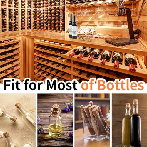 Wine Corks, Natural Soft Wood Wine Bottle Corks, Leakproof Tapered Corks, 20 Pack Wooden Replacement Wine Stoppers for Wine Beer Liquor Bottles, DIY Crafts
