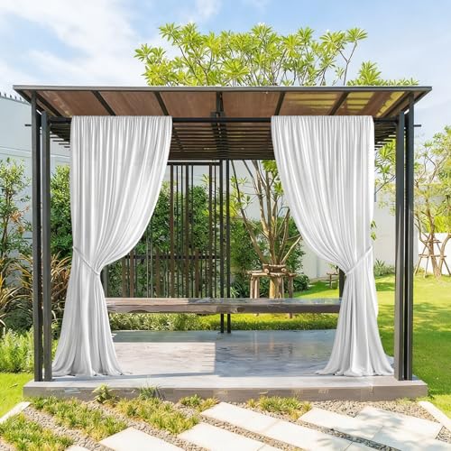 ZOCONE Adjustable Tension Curtain Rods No Drilling Black 51-168 Inches