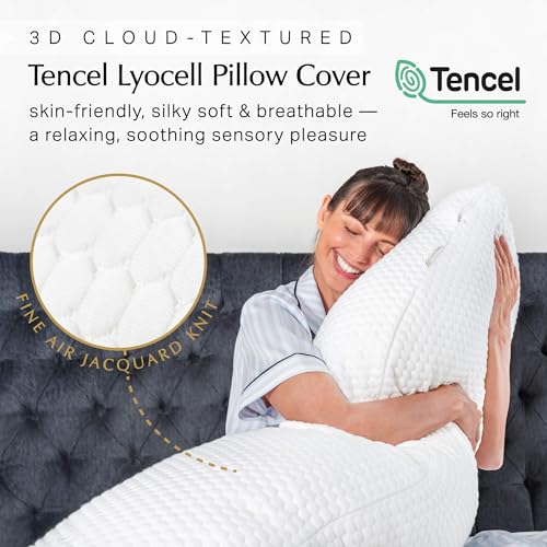 Body Pillow for Adults 20x54 Inch Supportive Memory Foam & Microfiber Cover - Long Side Sleeper Pillow