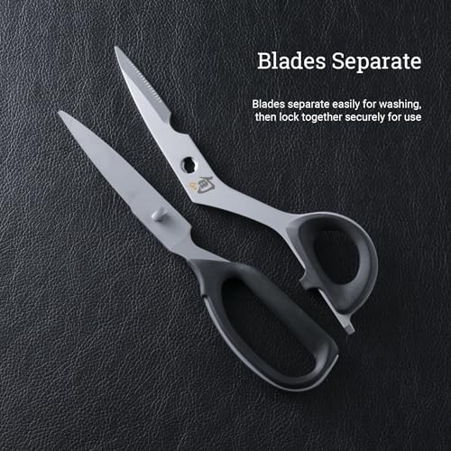Kitchen Shears - Multipurpose, Sharp Stainless Steel Scissors for Cooking & Opening Packages