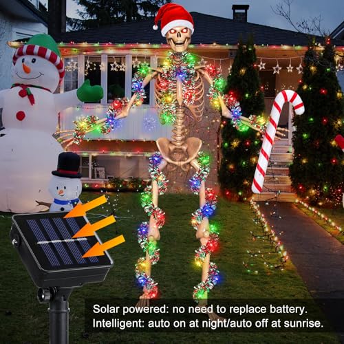 Cozypower 12 ft Skeleton Christmas Outfit Accessories Set - Classic Red