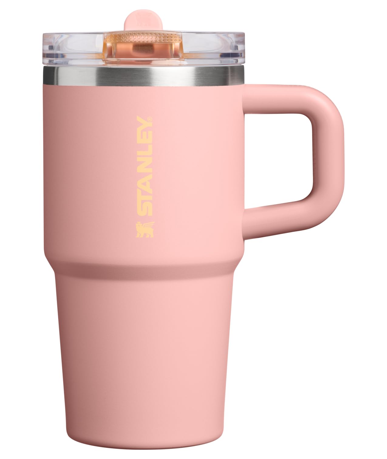 STANLEY Quencher ProTour Flip Straw Tumbler with Leakproof Lid 20 oz | Built-In Straw & Handle | Cupholder Compatible for Travel | Insulated Stainless Steel Cup | BPA-Free | Peach Rose