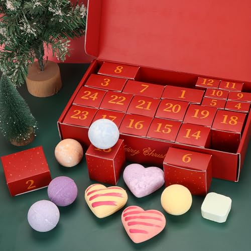 Bath Bomb Advent Calendar 2026 - 24 Natural Scents for Relaxation & Christmas Gift