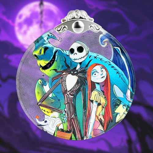 Nightmare Be Christmas Decorations Stained Glass Ornament?Halloween & Christmas Hanging Glass Wall Decor,Christmas Tree Decoration,Xmas Decor,Exchange Present