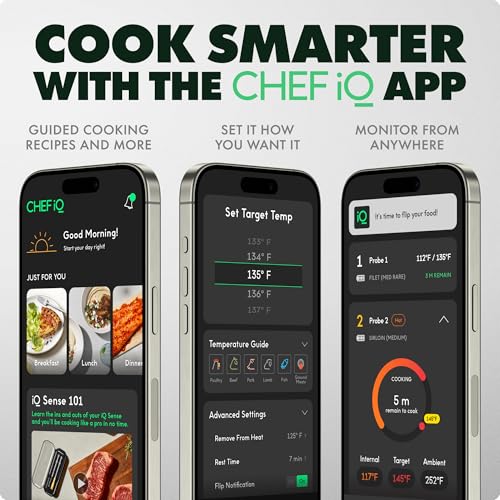 CHEF iQ Sense | Smart Wireless Meat Thermometer 2 Ultra-Thin Probes