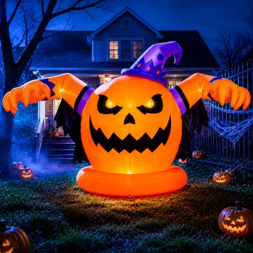 Max Fun 12.2 FT Inflatable Halloween Pumpkin Outdoor Decor - Weatherproof & Automatic Inflation
