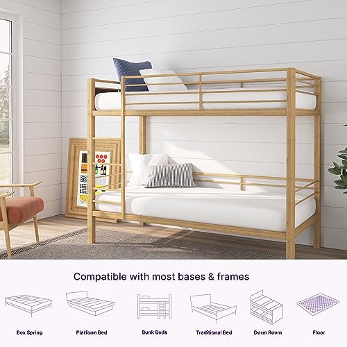 5 Inch Twin Memory Foam Mattress - Medium Feel, CertiPUR-US, Bed in a Box, Breathable Cover - White