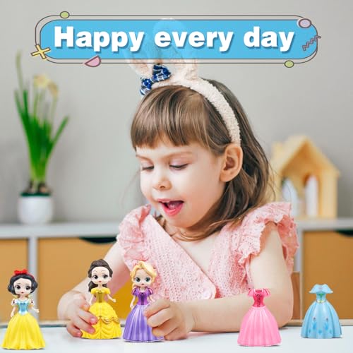 Princess Advent Calendar 2026 Girls Christmas Countdown Toy with 12 Princesses & Clothing (Color)