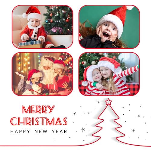 KetQue Santa Hats Adults & Kids 2-Pack LED Christmas Hats with Lights - Youth Variation