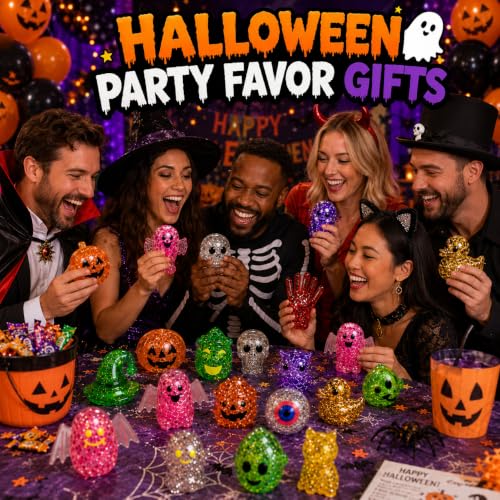 Halloween Advent Calendar 2026 - 24 Glitter Fidget Toys, Party Favors & Gifts - Variation: HALLOWEEN
