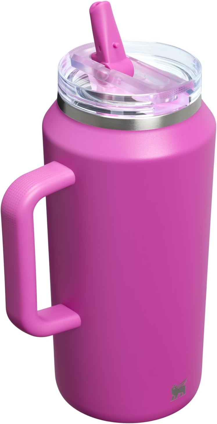 STANLEY Quencher ProTour 64 oz Tumbler - Leakproof Lid, Built-In Straw & Handle | Insulated Stainless Steel | BPA-Free | Dark Blossom