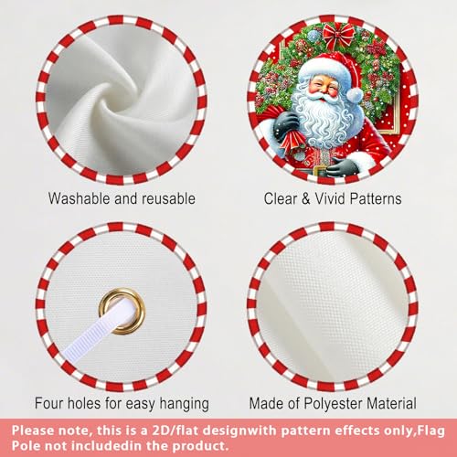 Nuxovilar Santa Rabbit Christmas Door Cover 35x71 in CW00231 Polyester
