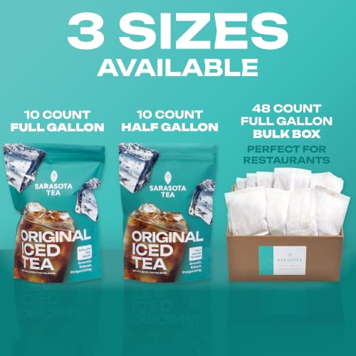 Black Orange Pekoe Iced Tea Bags - 1 Gallon Filterpacks (48 Count) for Cold Brew & Home Use