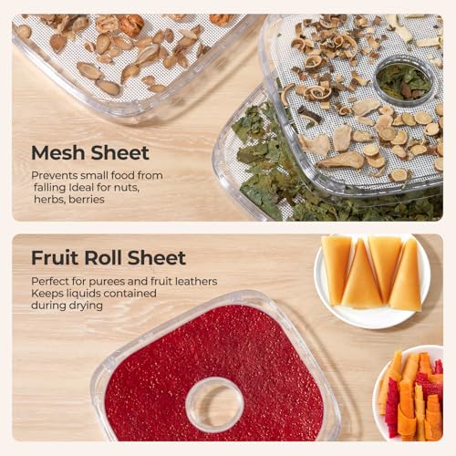OSTBA Food Dehydrator with 8 BPA-Free Trays & Adjustable Temp 158°F