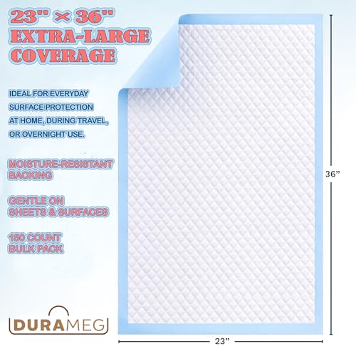 Disposable Underpads 23x36 Inches - 150 Count Bed Pads for Incontinence - Variation of THIS listing: 23" x 36" [150 Pads]
