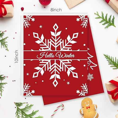 BESERH Red Christmas Wall Decor, Joy Christmas Buffalo Plaid Trees Snowflakes Posters Wall Art Prints, Christmas Pictures Wall Decor, Christmas Wall Decorations, 8x10 Inches Set of 4 Unframed