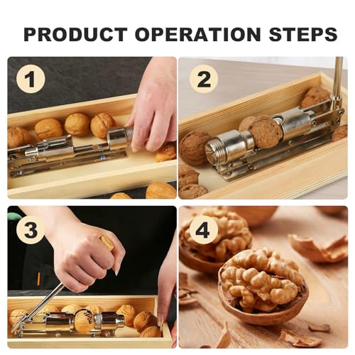 Heavy Duty Nutcracker with Crab Forks & Cleaning Brush - Pecan & Nut Cracking Tool