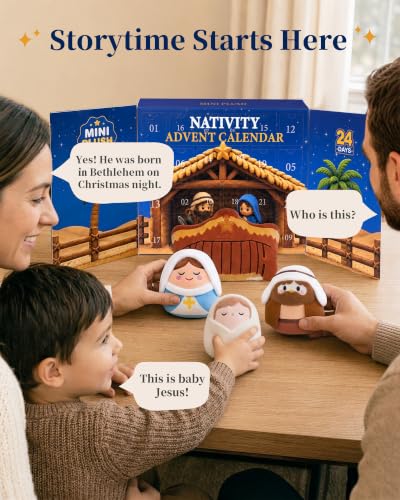 Nativity Advent Calendar 2026 for Kids Toddlers & Adults - 24 Day Holiday Gift - Variation of Nativity Advent Calendar