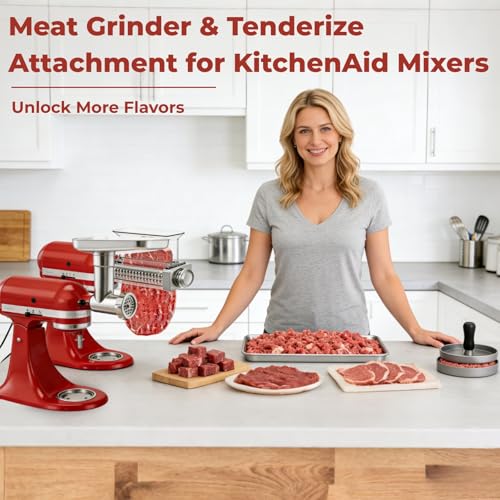 Meat Grinder & Tenderizer Attachments Compatible with KitchenAid