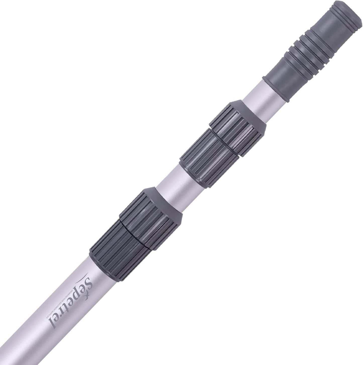 Sepetrel Pool Pole - 15-Foot Professional Telescoping Cleaning Pole for Skimmer Net & Vacuum Head