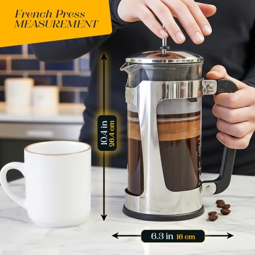 ESPRO P5 French Press Coffee Maker 32oz Polished Stainless Steel - Hot & Cold Brew
