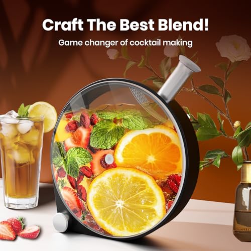 Stainless Steel Cocktail Infuser Bottle for Drinks & Teas - Fine Filter