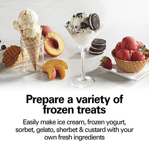 Automatic Ice Cream Maker with 4 Quart Capacity for Frozen Yogurt & Desserts