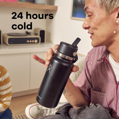 Hydro Flask 32oz Insulated Stainless Steel Water Bottle with Wide Mouth & Leakproof Straw Lid