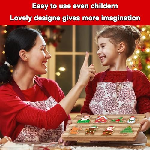 Leesgel 3D Christmas Cookie Cutters Set - Holiday Baking Shapes for Kids & Family