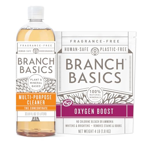 Branch Basics Refill Pack with Concentrate & Oxygen Boost - Eco-Friendly Multi-Purpose Cleaner (33.8 oz + 4 lb)