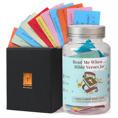 Christian Bible Verse Jar - Inspirational Religious Gift for Women & Men