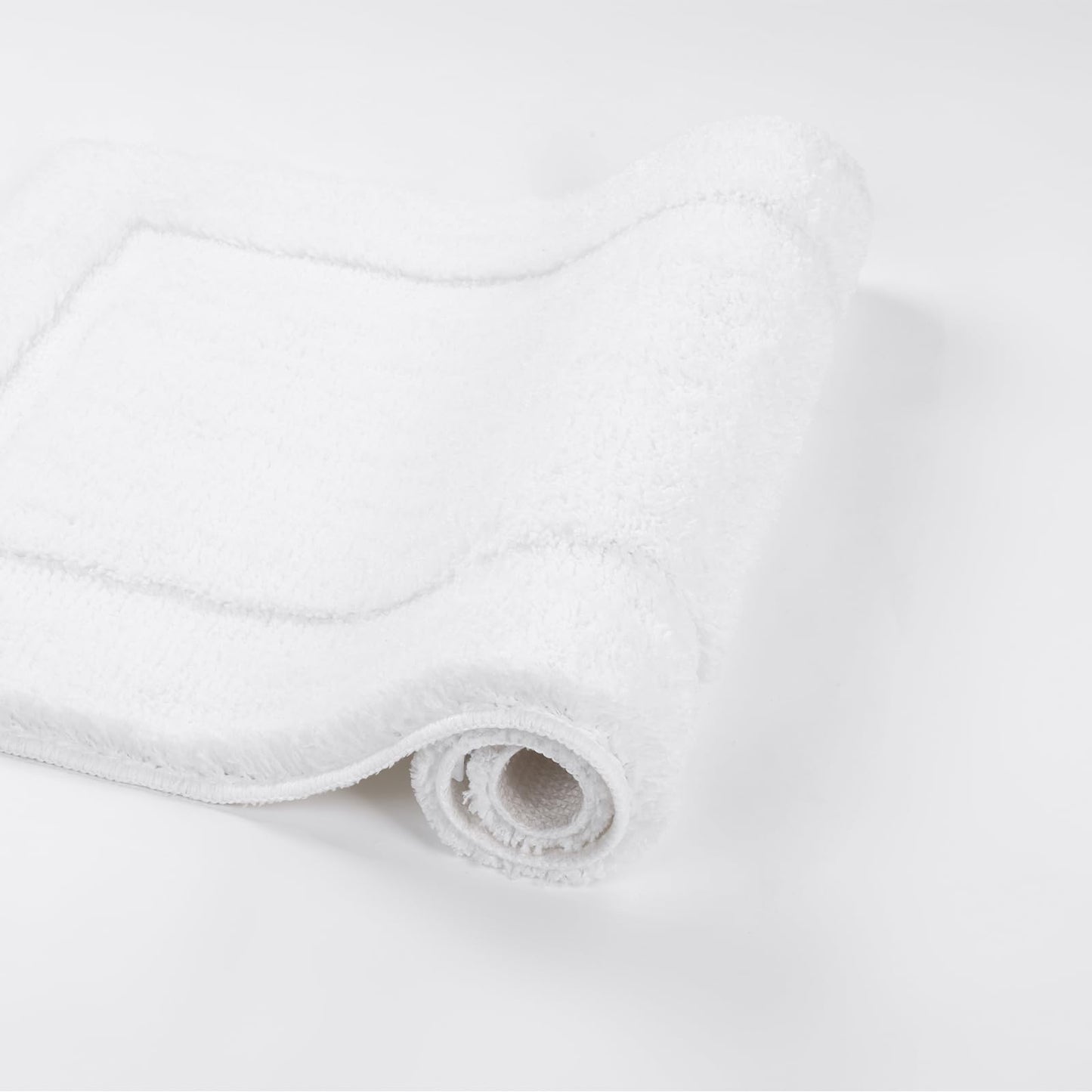 SHACOS Super Soft Bathroom Runner Rugs 20x47 inch Non Slip Washable Bath Rugs for Bathroom Tub Shower Bath Mats Floor Mats Decor Accessories, White 1'8" x 3'11"