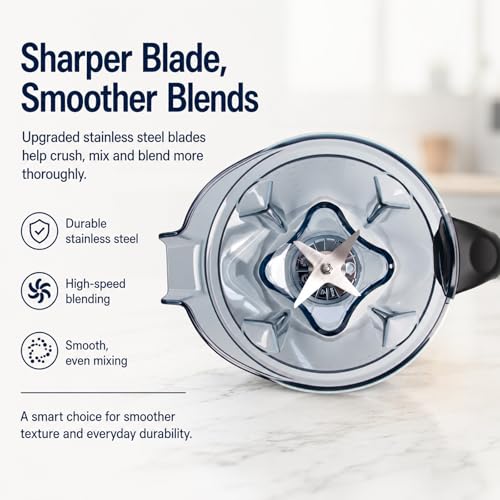 64oz Low-Profile Blender Pitcher Compatible with 5200/7500/5000/6300 Series BPA-Free