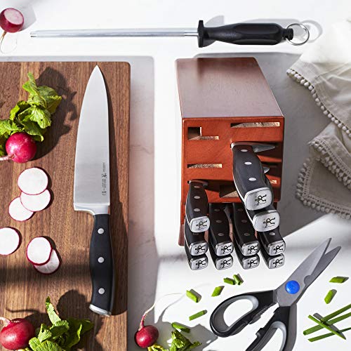 Henckels Forged Accent 15-Piece Knife Block Set with Black Handles - New Version