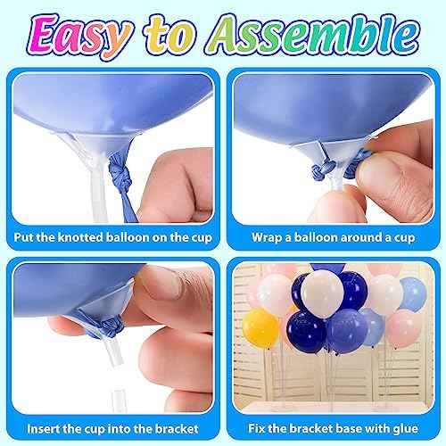 Balloon Stand Kit 4 sets Balloon Arch Stand with Base and Balloon Sticks for Christmas Table Graduation Wedding Birthday Baby Shower Gender Reveal Party New Year Decorations