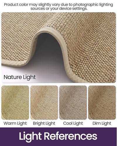 DEXI Beige Indoor Door Mat 24x36 - Ultra Thin Non Slip Entrance Rug