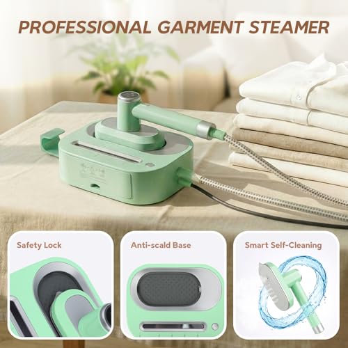 WellMall Green Hanging Handheld Garment Steamer 2-in-1 Clothes Iron & Steamer