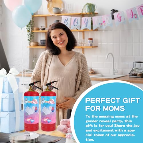 Blue Gender Reveal Fire Extinguisher 2 Pack - Party Decor, Biodegradable & Large Effect