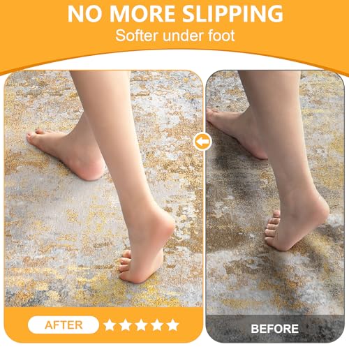 9x12 Non Slip Rug Pad Gripper - 1/4 Inch Thick Cushioned Carpet Pad - Rectangular Variation