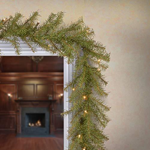 9ft Pre-Lit Artificial Christmas Garland with White Lights - Norwood Fir