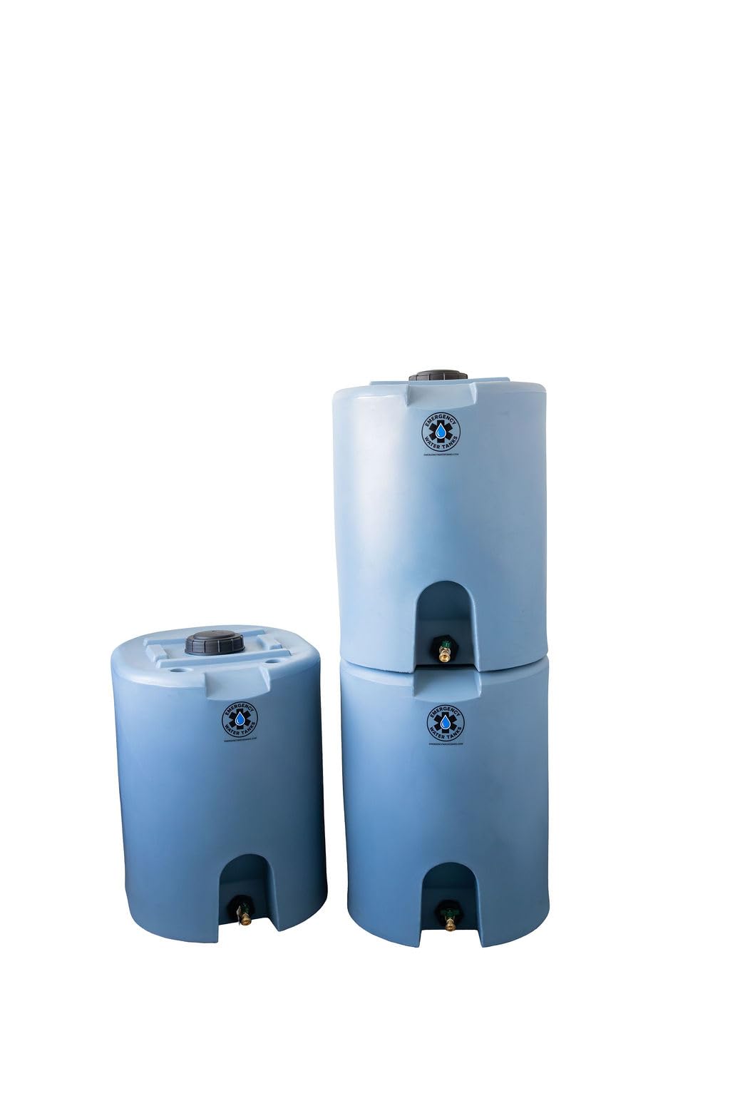 55 Gallon Stackable Emergency Water Storage Tank for Long-Term Drinking Water Heavy-Duty Water Barrel